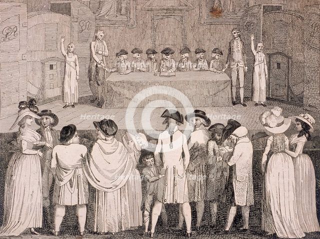 State Lottery at Guildhall, London, c1790. Artist: Anon