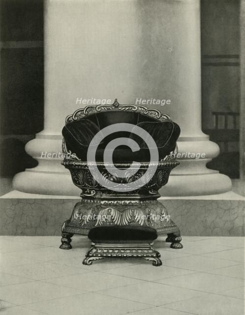 'State Seat of Tippu Sultan in Government House', 1925. Creator: Unknown.