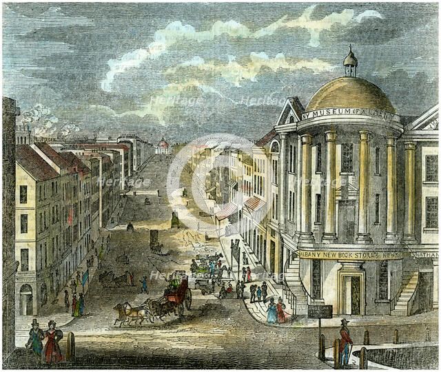 State Street, Albany, New York, USA, c1835. Artist: Unknown