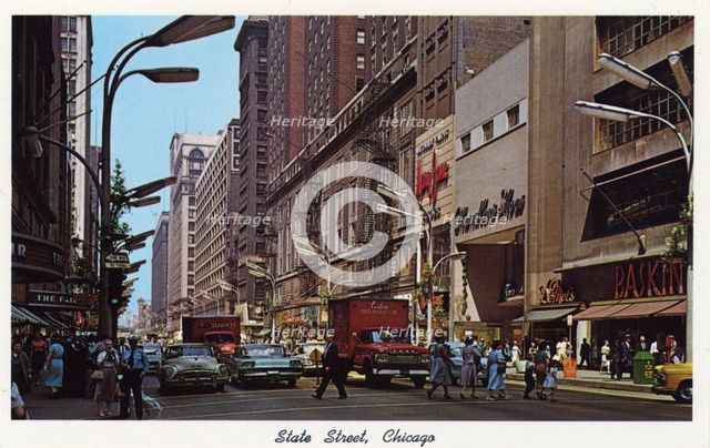 State Street, Chicago, Illinois, USA, 1959. Artist: Unknown