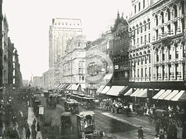 State Street, Chicago, USA, 1895. Creator: W & S Ltd.