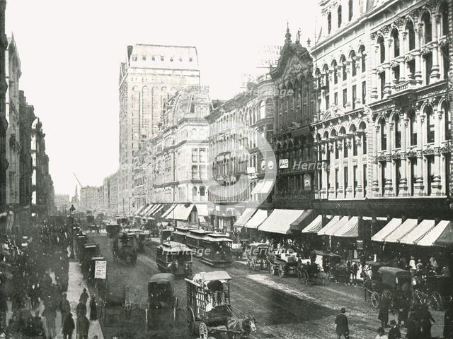 State Street, Chicago, USA, 1895. Creator: W & S Ltd.