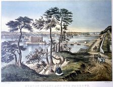 Staten Island and the Narrows New York, USA, c1834-c1876. Artist: Frances Flora Bond Palmer