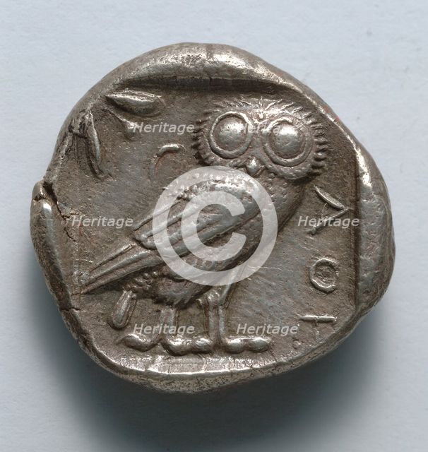 Stater: Owl (reverse), 514-407 BC. Creator: Unknown.