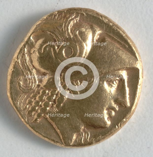 Stater: Athena (obverse), 323-317 BC. Creator: Unknown.