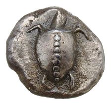 Stater. Aegina. Turtle, c560-540 BC. Creator: Numismatic, Ancient Coins