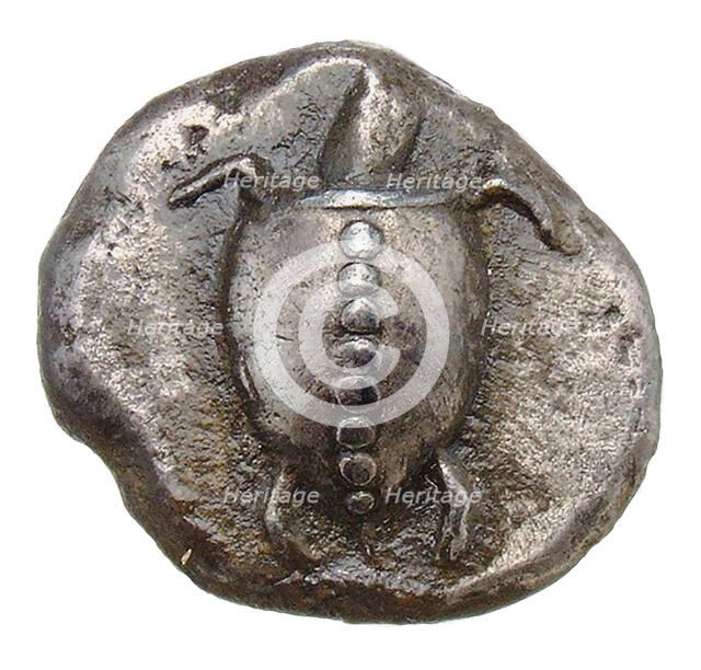 Stater. Aegina. Turtle, c560-540 BC. Creator: Numismatic, Ancient Coins  .