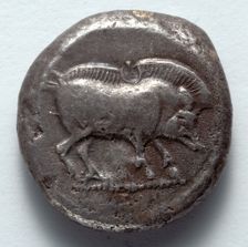 Stater: Boar (obverse), 500-450 BC. Creator: Unknown