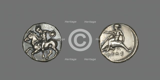 Stater (Coin) Depicting a Horseman, 380-345 BCE. Creator: Unknown.