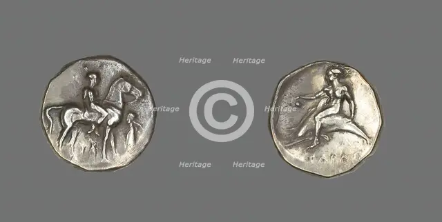 Stater (Coin) Depicting a Horseman, probably 380-345 BCE. Creator: Unknown.