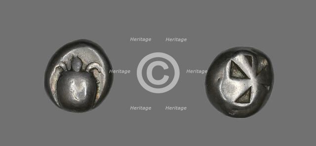 Stater (Coin) Depicting a Sea Turtle, 600-550 BCE. Creator: Unknown.