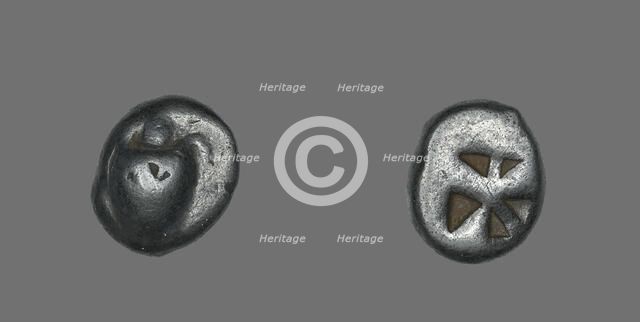 Stater (Coin) Depicting a Sea Turtle, 600-550 BCE. Creator: Unknown.
