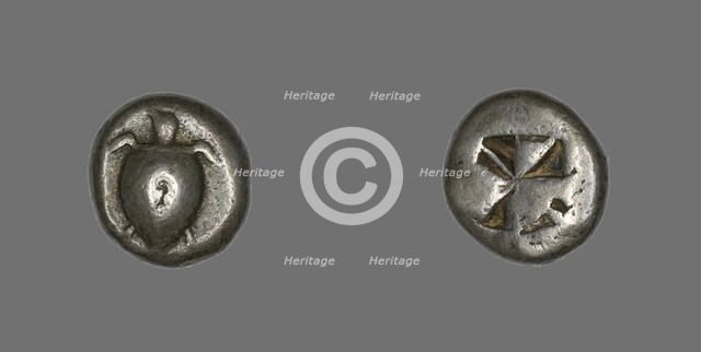 Stater (Coin) Depicting a Sea Turtle, 650-600 BCE. Creator: Unknown.