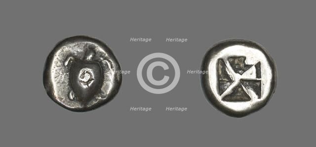 Stater (Coin) Depicting a Sea Turtle, 650-600 BCE. Creator: Unknown.