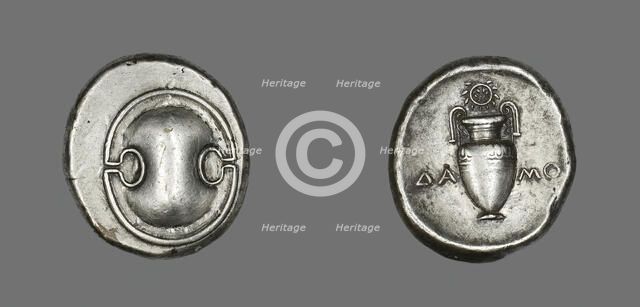 Stater (Coin) Depicting a Shield, 379-338 BCE. Creator: Unknown.