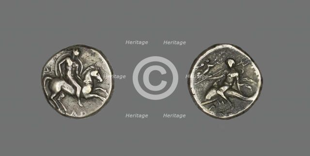 Stater (Coin) Depicting Horseman, 272-235 BCE. Creator: Unknown.