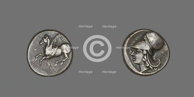 Stater (Coin) Depicting Pegasus Flying, 4th-3rd century BCE. Creator: Unknown.