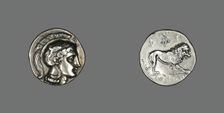 Stater (?) (Coin) Depicting the Goddess Athena, 4th-mid 3rd century BCE. Creator: Unknown
