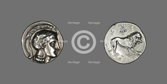 Stater (?) (Coin) Depicting the Goddess Athena, 4th-mid 3rd century BCE. Creator: Unknown.