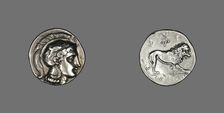 Stater (?) (Coin) Depicting the Goddess Athena, 4th-mid 3rd century BCE. Creator: Unknown