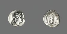 Stater (Coin) Depicting the Goddess Kore, 330-300 BCE. Creator: Unknown
