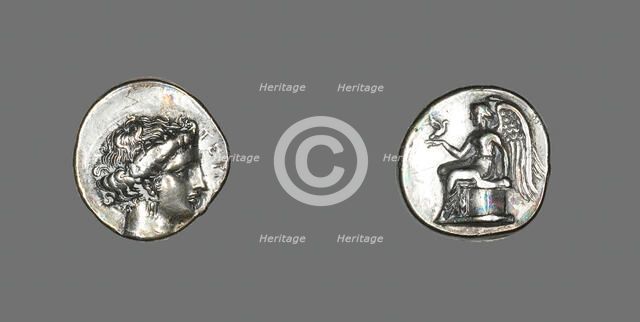 Stater (Coin) Depicting the Nymph Terrina, 375-356 BCE. Creator: Unknown.