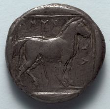 Stater: Free Horse (reverse), 389-369 BC. Creator: Unknown