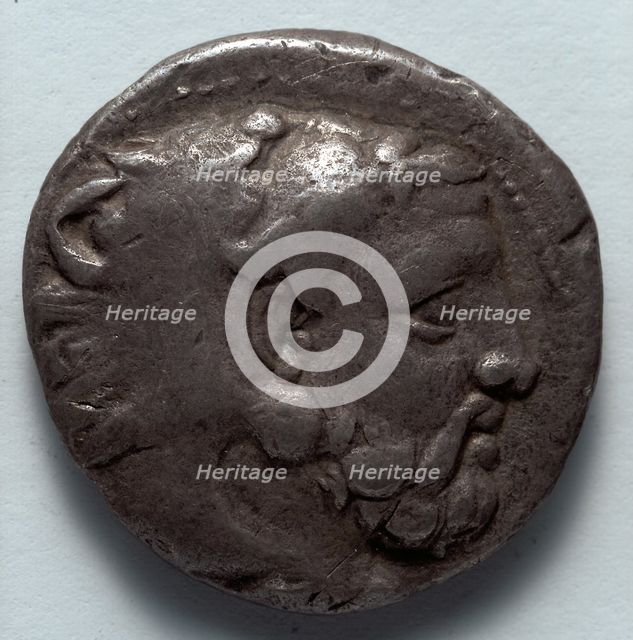 Stater: Head of Bearded Herakles in Lion Skin (obverse), 389-369 BC. Creator: Unknown.
