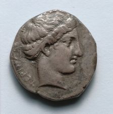 Stater: Head of Nymph (obverse), after 400 BC. Creator: Unknown