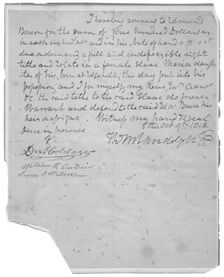 State's conveyance of $500 to Edmund Bacon for slave, Maria, 1818-10-09. Creator: Unknown