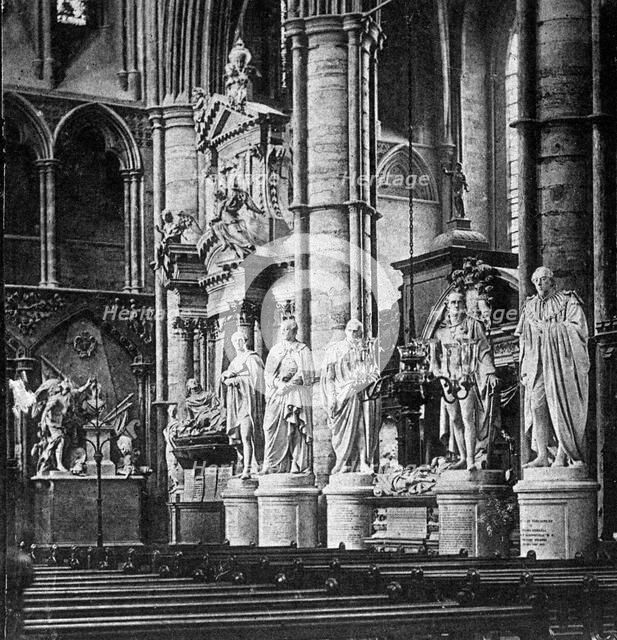 Statesman's Corner, Westminster Abbey, London, early 20th century. Artist: Unknown