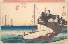 Station Forty-Three: Kuwana, Seven-Ri Ferry at the Port, from the Fifty-Three Stati..., ca. 1833-34. Creator: Ando Hiroshige