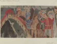 Station of the Cross No. 10: "Jesus is Stripped of His Garments, c. 1936. Creator: Geoffrey Holt