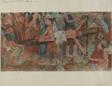 Station of the Cross No. 11: "Jesus is Nailed to the Cross", c. 1936. Creator: Geoffrey Holt