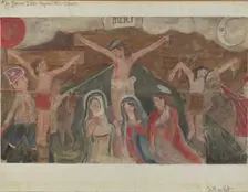 Station of the Cross No. 12: "Jesus Dies Upon the Cross", c. 1936. Creator: Geoffrey Holt