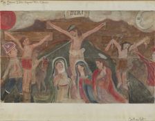Station of the Cross No. 12: "Jesus Dies Upon the Cross", c. 1936. Creator: Geoffrey Holt