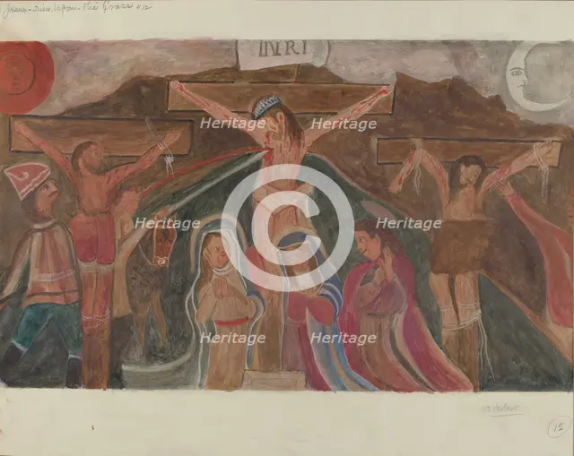 Station of the Cross No. 12: "Jesus Dies Upon the Cross", c. 1936. Creator: William Herbert.