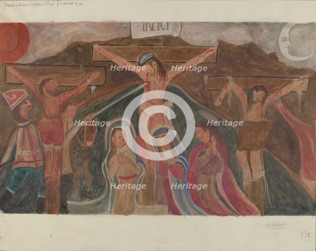 Station of the Cross No. 12: "Jesus Dies Upon the Cross", c. 1936. Creator: William Herbert.
