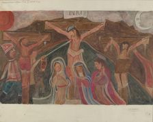 Station of the Cross No. 12: "Jesus Dies Upon the Cross", c. 1936. Creator: William Herbert