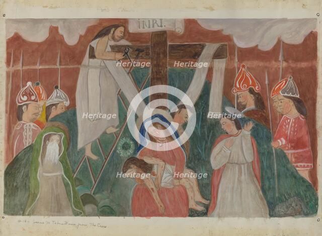 Station of the Cross No. 13: "Jesus is Taken Down from the Cross, c. 1936. Creator: William Herbert.