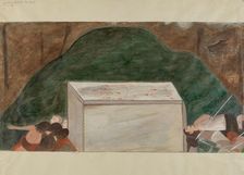 Station of the Cross No. 14: "Jesus is Laid in His Tomb", c. 1936. Creator: William Herbert