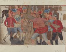 Station of the Cross No. 2: "The Cross is Laid on Jesus, c. 1936. Creator: Geoffrey Holt