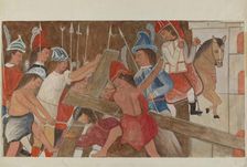 Station of The Cross No. 3: "Jesus Falls the First Time", c. 1936. Creator: William Herbert