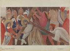 Station of the Cross No. 4: "Jesus Meets His Mother, c. 1936. Creator: William Herbert
