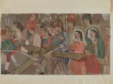 Station of the Cross No. 9: "Jesus Falls the Third Time, c. 1936. Creator: Beulah Bradleigh