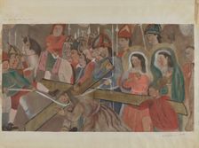 Station of the Cross No. 9: "Jesus Falls the Third Time, c. 1936. Creator: Beulah Bradleigh