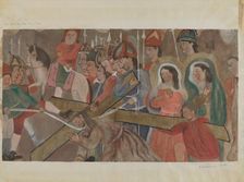 Station of the Cross No. 9: "Jesus Falls the Third Time, c. 1936. Creator: Beulah Bradleigh