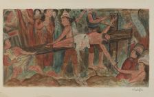 Stations of the Cross No. 11. "Jesus is Nailed to the Cross, 1941. Creator: Cornelius Christoffels