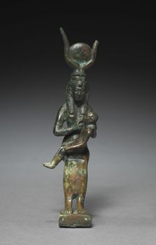 Statutette of Isis and Horus, 305-30 BC. Creator: Unknown