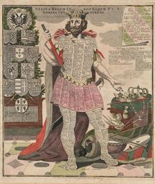 Statua Regum Europaeorum P. C. N. Nomina Continens, c1730. Creator: Seutter; Matthaeus (1678-1757)